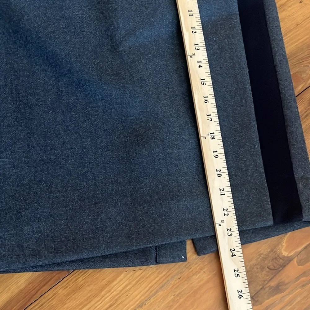 J.Crew No.2 Pencil Navy Gray Wool Skirt‎ Size 4 100% Wool
